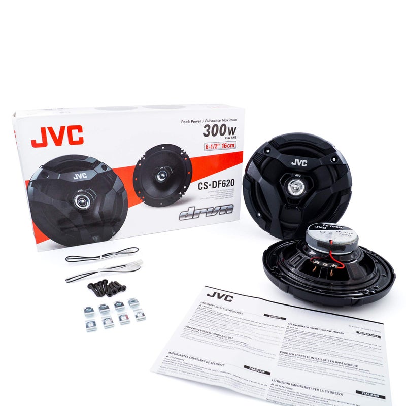 JVC CS-DF620 Car Speakers, 300 Watts of Power Per Pair, 150 Watts Each, 6.5 Inch, Full Range, 2 Way, Sold in Pairs, Black - Image 5